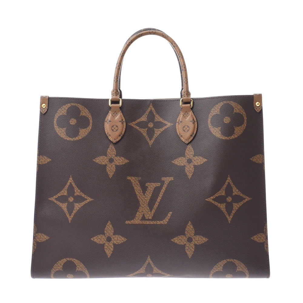 LOUIS VUITTON Giant Monogram OnTheGo Reverse Brown Canvas Bag